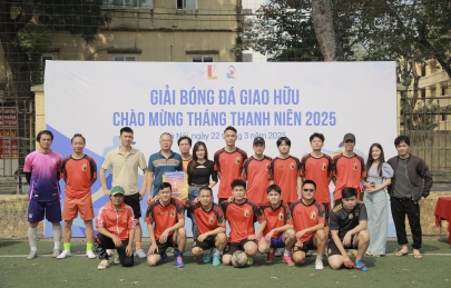 ĐOÀN THANH NIÊN TRƯỜNG ĐẠI HỌC MỸ THUẬT VIỆT NAM THAM GIA GIẢI BÓNG ĐÁ GIAO HỮU CHÀO MỪNG THÁNG THANH NIÊN 2025